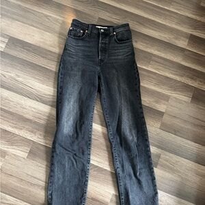 Levi's Dark Gray Straight Leg Jeans